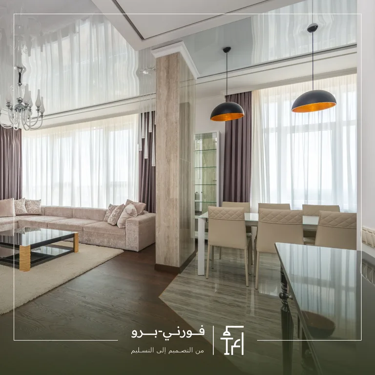 الرئيسية 11 تصميم وتركيب إنارة معلقة وثريات وإنارة مخفية لفيلا بالرياض - فورني-برو