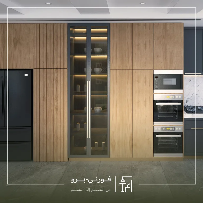 الرئيسية 12 تصميم وتنفيذ مطابخ وخزائن حسب المقاس بالرياض - فورني-برو